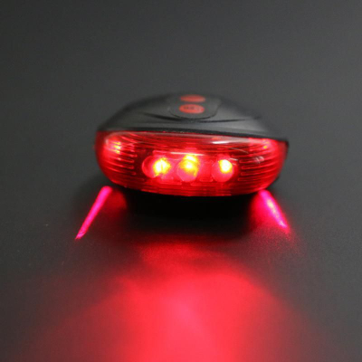 Dritë e pasme biçiklete pa markë, 5 LED, lazer, 7 mënyra