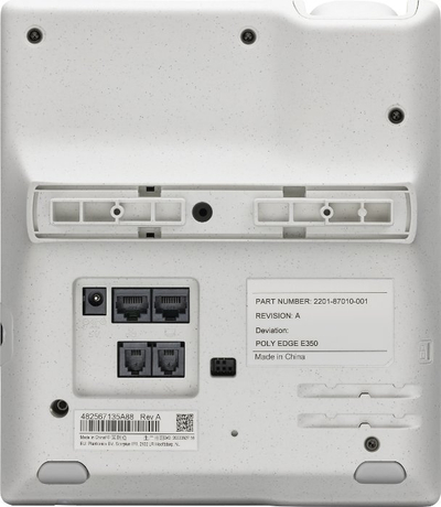 Telefoni IP Poly Edge E300, ekran me ngjyra, 8 tasta linjash, gri e zezë