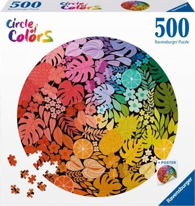 Пазл Ravensburger Circle of Colors Tropical, 500 парчиња, повеќебоен
