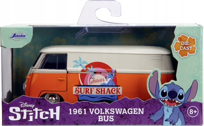 Makina lodër Jada Lilo and Stitch 1961 Volkswagen Bus, die cast, shkalla 1:32, shumëngjyrëshe