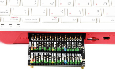 Adapter GPIO Waveshare për Raspberry Pi 400, 2 x 40 pin, i zi