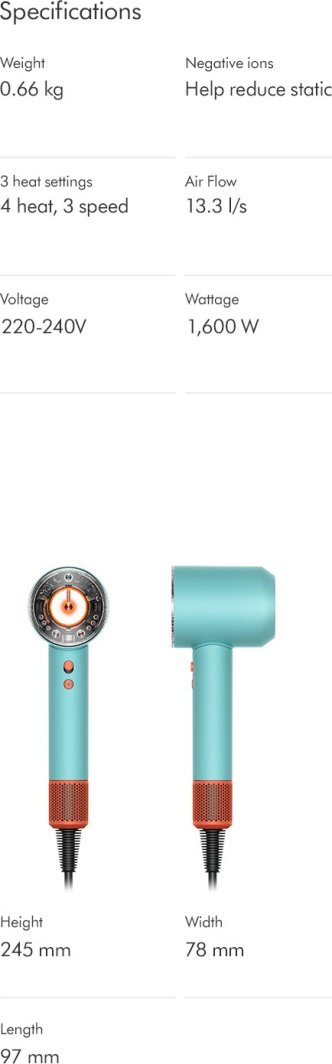 Tharëse për flokë Dyson Supersonic Nural