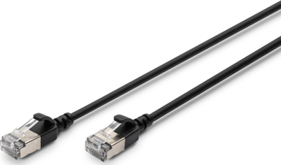Kабел за мрежа Digitus CAT 6A F FTP Slim Patch, 1m, црн