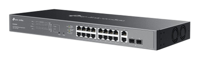 Switch i menaxhuar TP-Link Omada ES220GMP, 20 porta Gigabit, 16x PoE+ 250W, metalik
