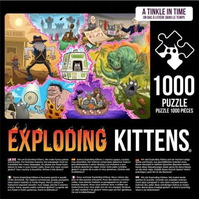 Puzzle Exploding Kittens A Tinkle in Time, 1000 copa, shumëngjyrësh