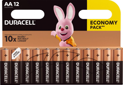 Duracell AA Алкални Батерии, 12 Пакет