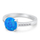 Unazë Brilio Silver RI107WB, argjend, opal dhe zirkonë, argjendi