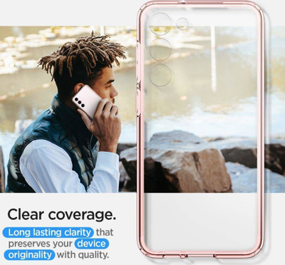 Mbrojtëse telefoni Spigen Ultra Hybrid për Samsung Galaxy S23, transparente rozë