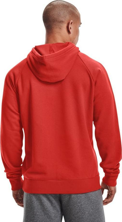 Bluzë me kapuç Under Armour Rival Fleece Big Logo për burra, e kuqe