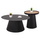 Set tavolina për kafe Duncan 2-pjesësh Φ80cm & Φ45cm (HM21081)