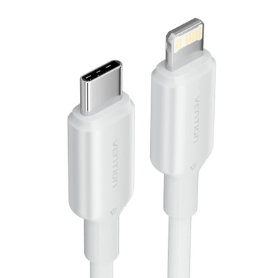 Kabllo Vention USB 2.0 USB C me Lightning, 3A, 1m, e bardhë