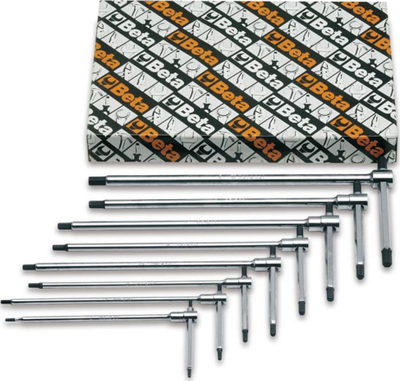 Set çelësa imbus tipi T Beta Tools 951/S6, 6 copë, me kuti, ngjyrë argjendi