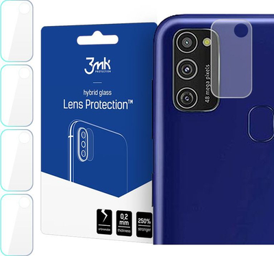 Lente mbrojtëse për kamerë 3MK për Samsung Galaxy M215 M21, 4 copë