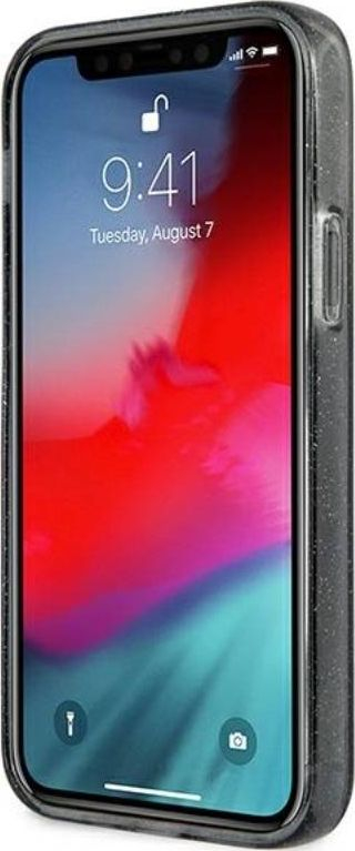 Мобилен футроло Guess GUHCP12LPCUGL4GBK, за iPhone 12 Pro Max 6.7\", Glitter 4G Big Logo, црна