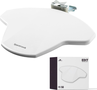 Antena TV Spacetronik DVB-T2 EDIT LTE 5G, për shpi dhe camper, pjatë + antenë
