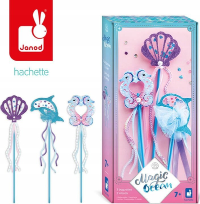 Set kreativ Janod Magic Ocean, 3 shkopinj magjikë, për kalamoj 7+, shumëngjyrësh