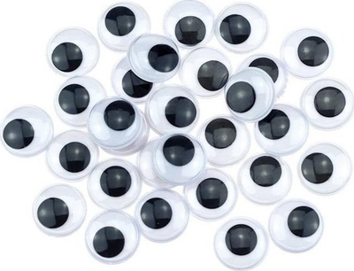 Sy dekorativë Brewis Moving Eyes, 18 mm, shumëngjyrëshe