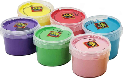 Ngjyra gishti SES Creative Fingerpaint, set 6 ngjyra, 6x110ml