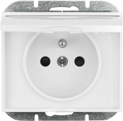 Prizë me një spinë p/t 2p+Z, 16A, 250V, e bardhë