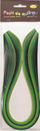 Shirita quilling pa markë, 3mm x 50cm, 100 copë, jeshile