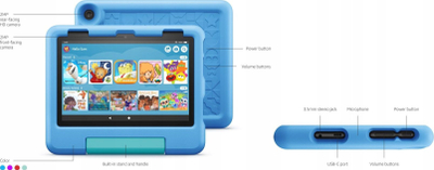 Tablet për kalamaj Amazon Fire HD 8 Kids 2022, 8", 32GB, blu