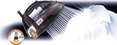 Hekur me avull Tefal Ultimate Pure FV9835E0, 3000W, taban Durilium AirGlide Autoclean, byzantium metal