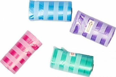 Qese higjienike për qen Duvo+ Striped Waste Bags, 4x20 copë, me vija