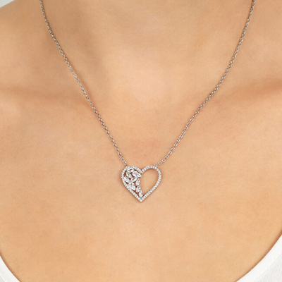 Qafore Brilio Silver Heart NCL34W