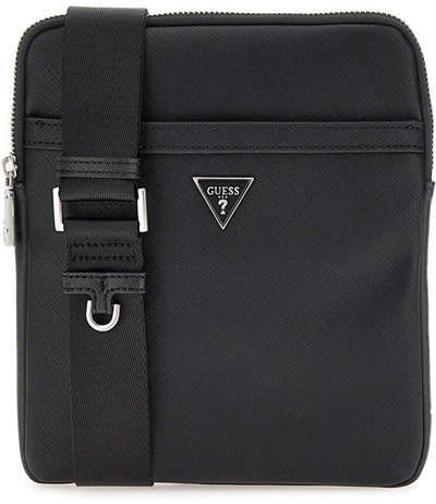 Çantë Guess me zip, disa xhepa, e zezë