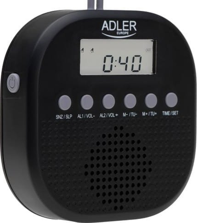 Radio universale Adler AD 1912, që s’e ha uji, me alarm, e zezë