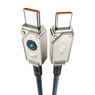 Кабел за полнење Baseus Unbreakable, USB Type C во USB Type C 100W, 1m, бел