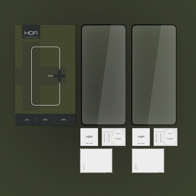 Xham mbrojtës Hofi Glass Pro+ 2 Pack për Xiaomi Redmi Note 13 4G LTE, 0.3mm, i zi