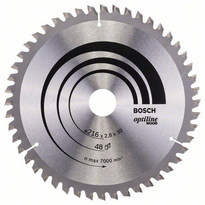Teh sharrë rrethore Bosch Optiline Wood 216mm, 48 dhëmbë, për dru