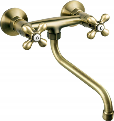 Rubinet muri Ferro Antica BAI5BR, me grykë që rrotullohet 150 mm, bronxi