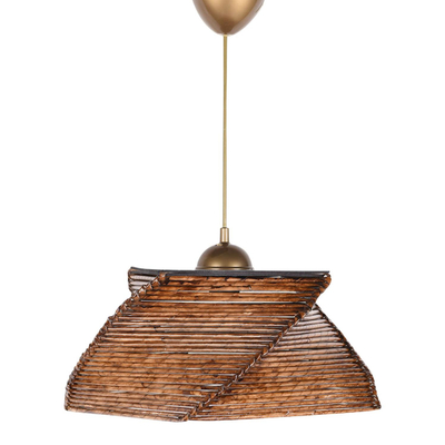 Llambë tavani dru+bamboo Ø36×65 cm (HM7358)