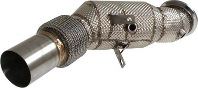 Downpipe TurboWorks BMW B48 F30 340i F32 440i, çelik inox, me heat shield