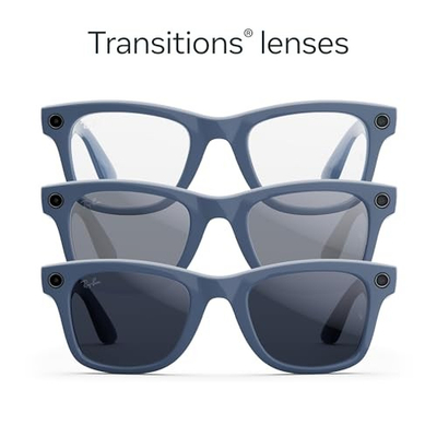 Syze dielli unisex Ray-Ban Meta Wayfarer Gen 2, plastike, shiny cosmic blue