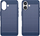 Këllëf silikoni për telefon Apple iPhone 16, efekt karboni, blu