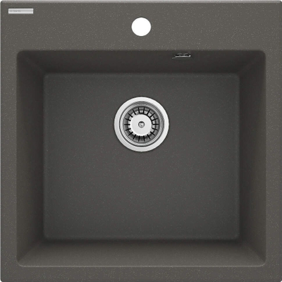 Lavaman kuzhine Deante Evora, granit 50x50cm, anthracite metallic
