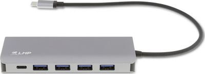 Hub USB C LMP 7 porta, USB 3.0, për laptop, gri hapësinë