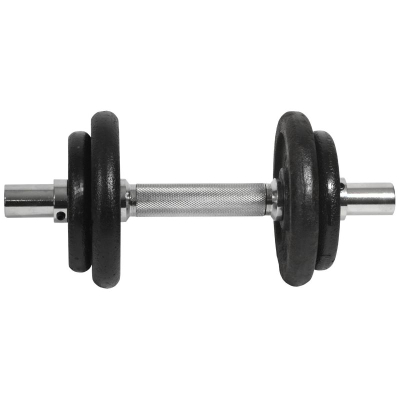 Set hantelash Best Sporting, 10 kg, me disqe gize, i zi