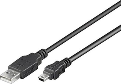 Kabllo USB PremiumCord USB A në mini USB, 2 m, i zi
