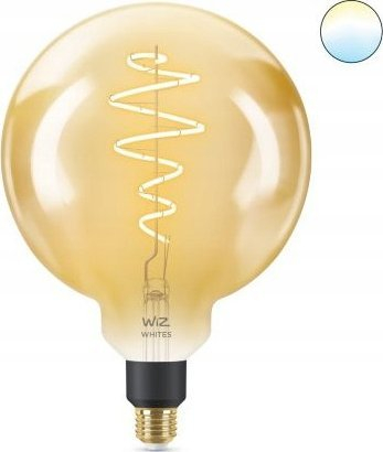 Llambë inteligjente WiZ Globe E27, LED, dritë e ngrohtë e rregullueshme, xham i artë