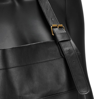 Професионална престилка Activeshop Black Apron K-508, отпорна на дамки, црна