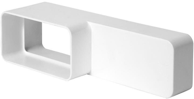 Adapter reduktues kanali PVC, 8.7x2.2" në 4.3x2.2", i bardhë