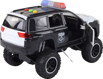 Makinë lodër policie Leantoys Raptor, 1:14, drita dhe tinguj, e zezë