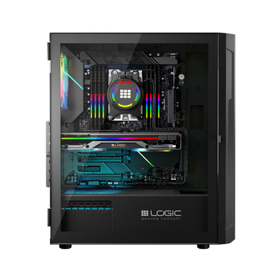 Kutia kompjuterike Logic Concept Aramis, MIDI Tower, ARGB, e zezë