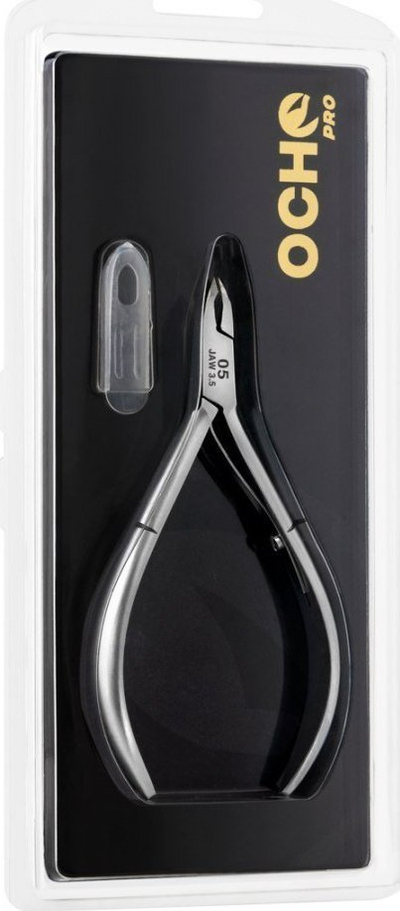 Pincetë manikyri Activeshop OCHO PRO 05, teh 3.5 mm, gri mat
