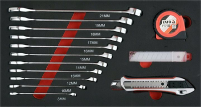 Karrocë me vegla Yato YT-09104, set 78 copë, 3 në 1, e kuqe