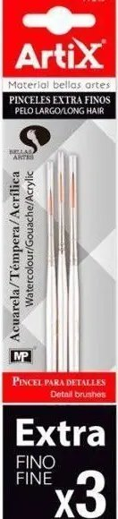 Set penelash Madrid Papel PP249, 3 copë, qime sintetike, dorezë e bardhë